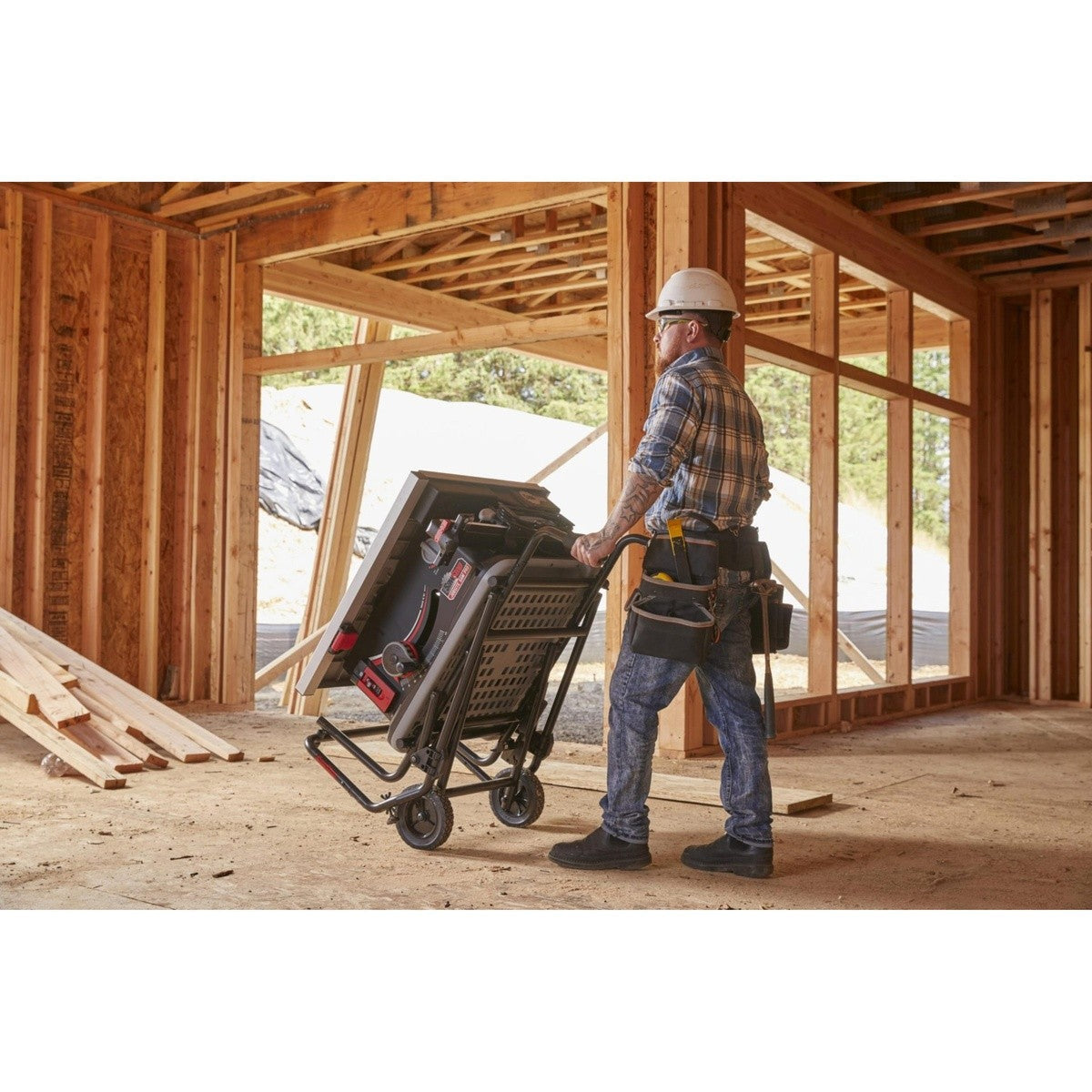 SawStop JSS-120A60 Jobsite Saw Pro with Mobile Cart, 120V 1.5 HP, 10 in. Blade (Includes Fence and Cart)