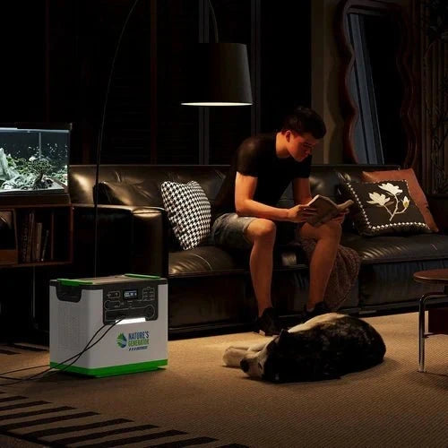 Natures Generator Lithium 3600 With Power Pod + 4 x 100W Monocrystalline Solar Panel + Wind Turbine