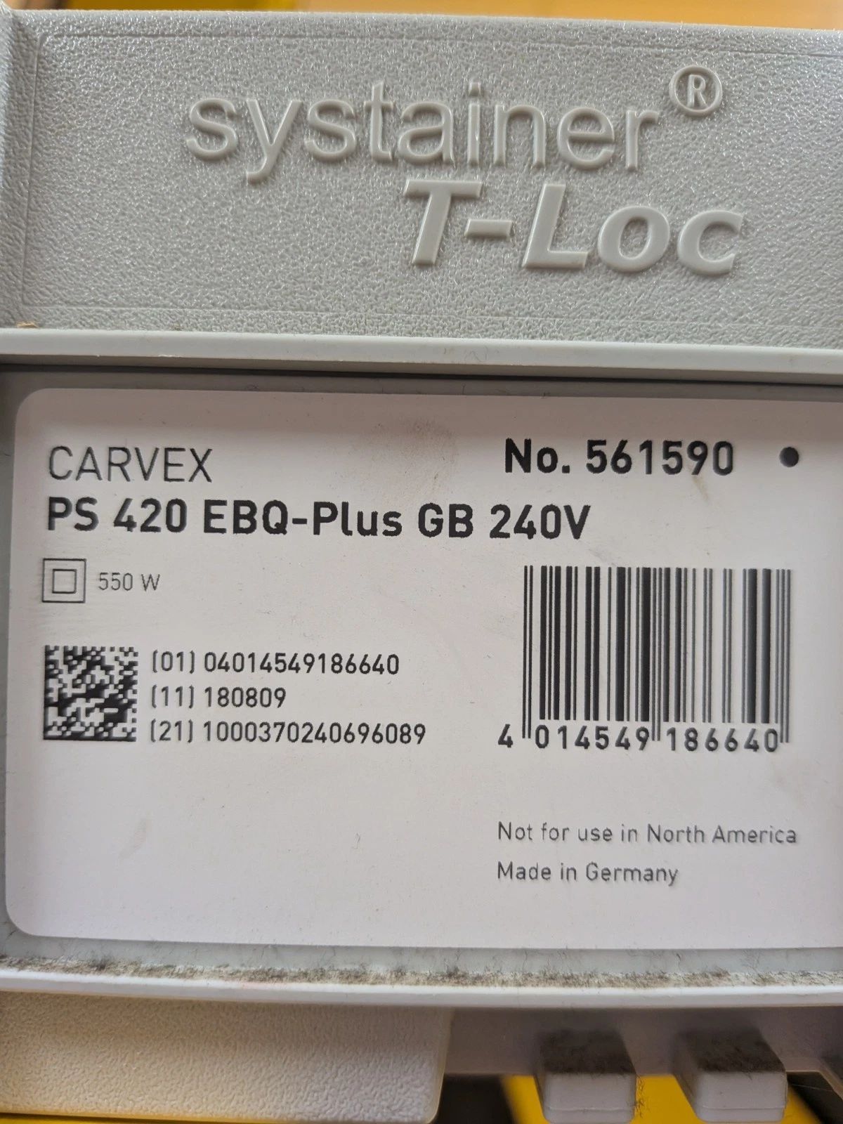 Festool 561590 Pendulum Jigsaw Carvex PS 420 EBQ-Plus GB 240V