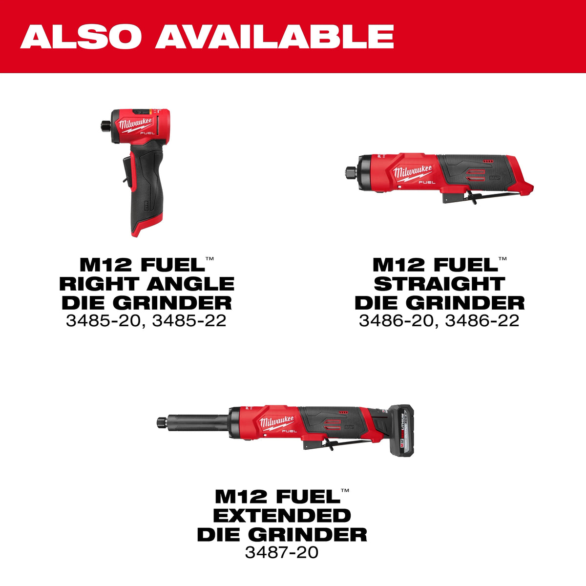 Milwaukee 3487-20 M12 FUEL™ 1/4" Extended Die Grinder
