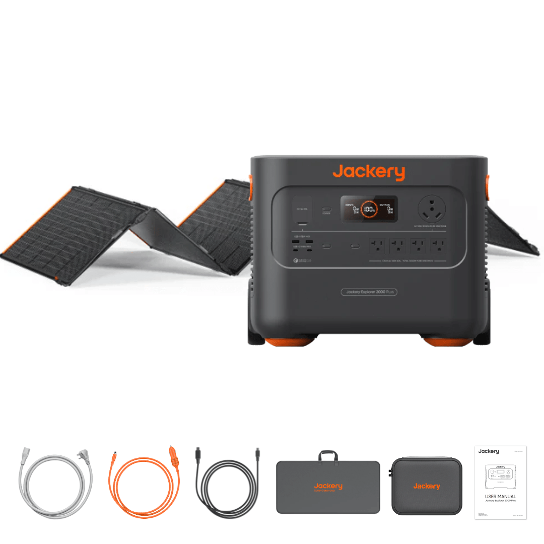 Jackery Explorer 2000 Plus Solar Generator + SolarSaga 500 X