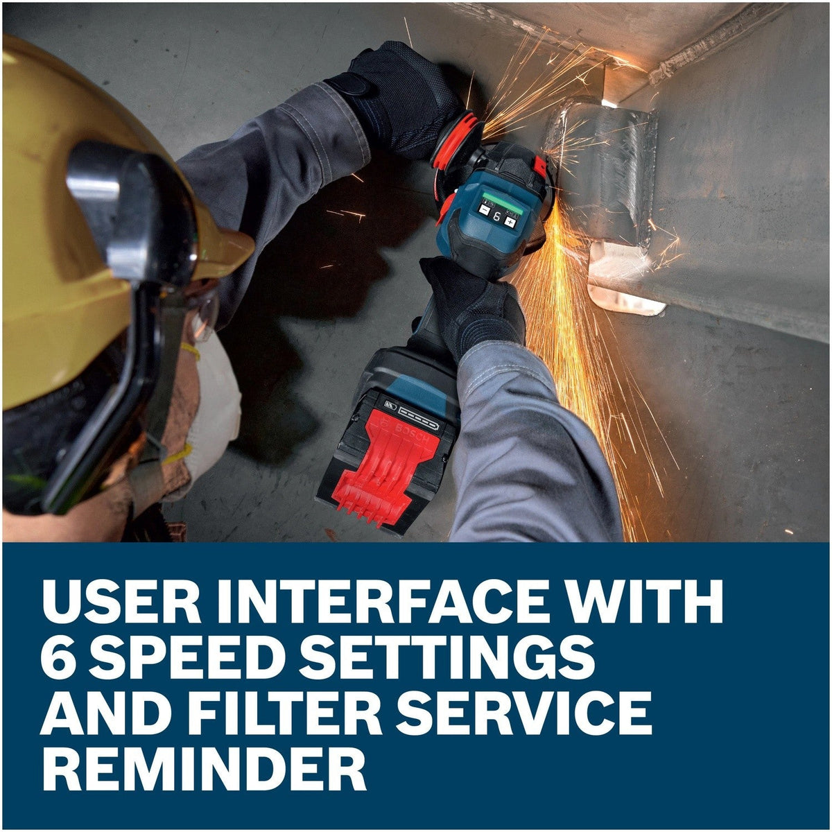 Bosch EXWS18V-15SB18X 18V 5" to 6" Brushless Angle Grinder Kit with 8 Ah Battery and Charger