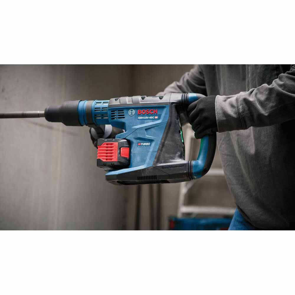 Bosch GBH18V-40CK27 18V Connected-Ready SDS-max 1-5/8" Rotary Hammer Kit with 12 Ah Batteries and Charger