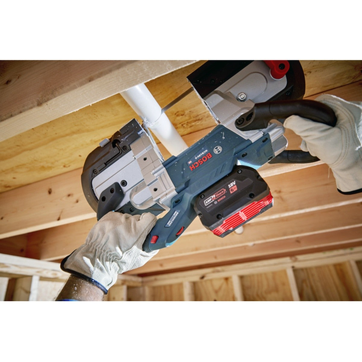 Bosch GCB18V-5B26 18V 5" Deep Cut Portable Band Saw Kit with Charger and Tool Bag (2 Batteries)