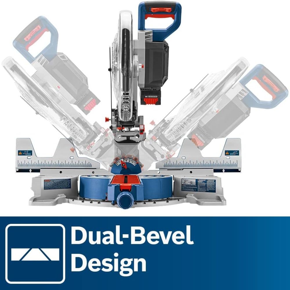 Bosch GCM18V-12SDN14 18V 12" Dual Bevel Sliding Miter Saw Kit with 8 Ah Battery and Charger