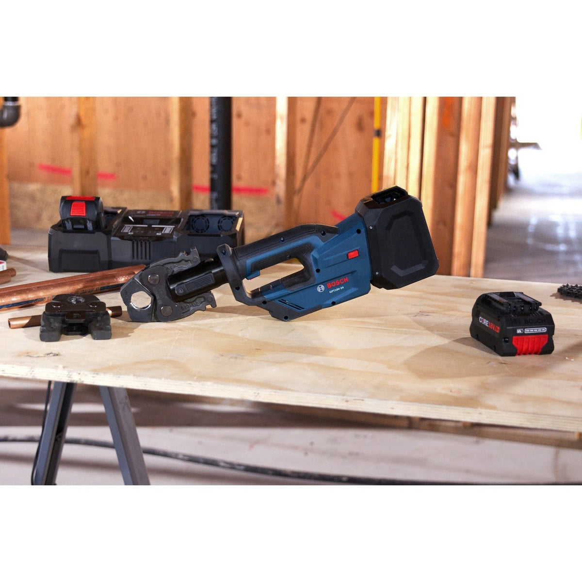 Bosch GPT18V-24L14 18V Cordless Press Tool Kit with 1/2"  3/4" and 1" Jaws