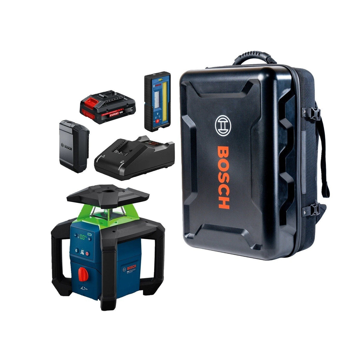 Bosch GRL18V-34P 18V Green Beam Rotary Laser Kit with Backpack and Receiver