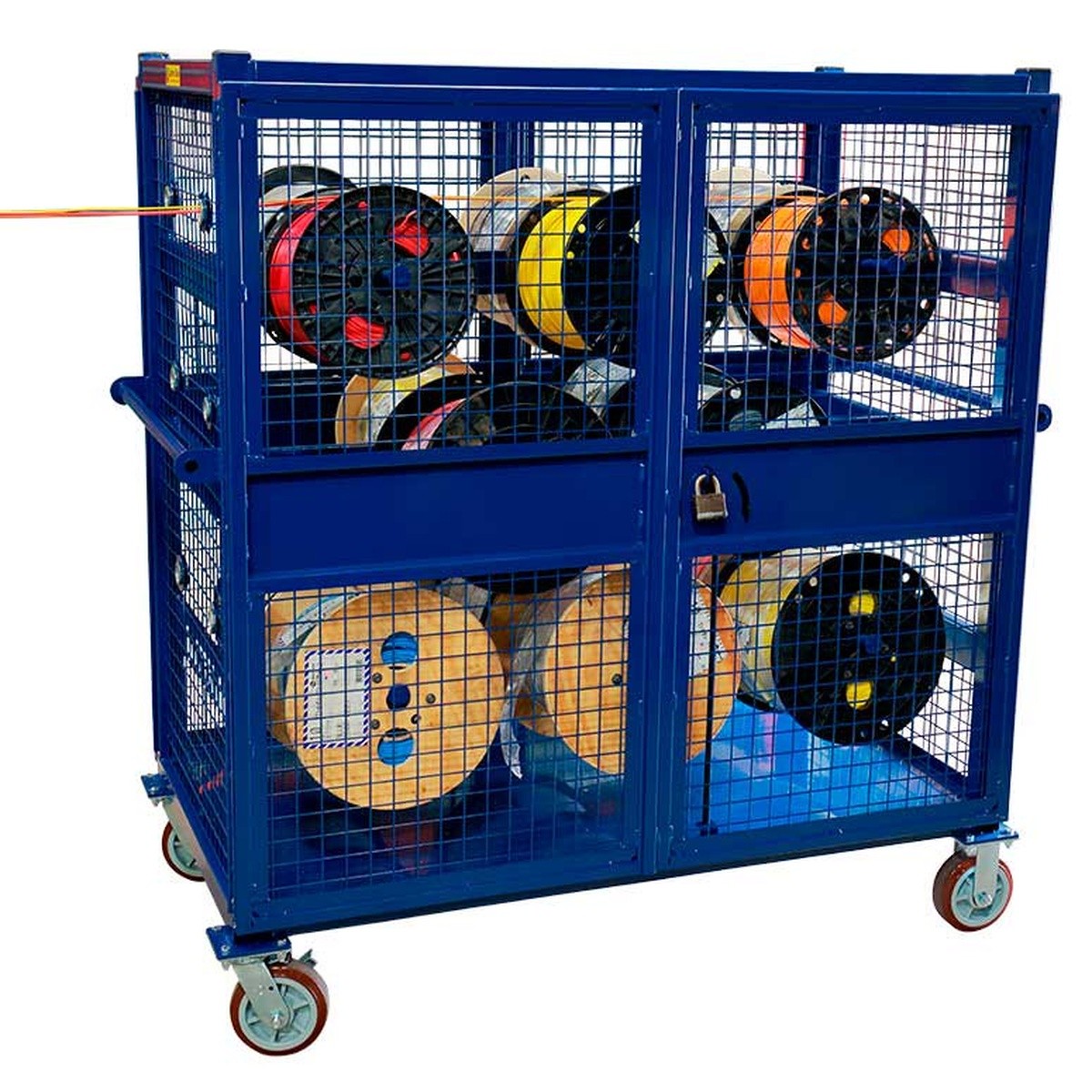 Current Tools 556 Lockable Reel Cage for Storing Dispensing and Transporting up to 16 Wire Reels