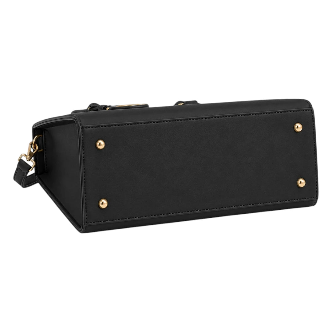 Elvenza Classic Black Women’s Structured Handbag