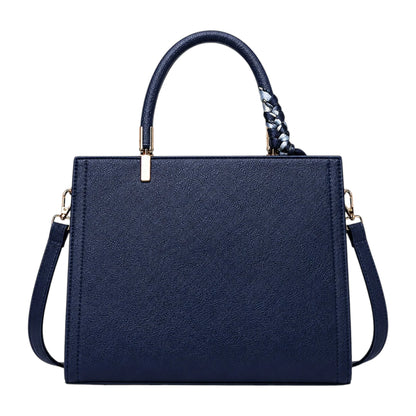 Elvenza Navy Scarf Women’s Structured Handbag