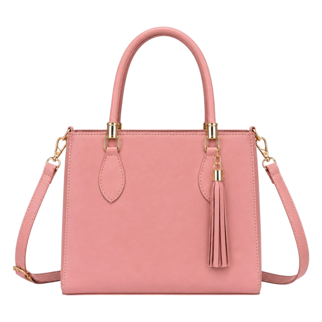 Elvenza Pink Tassel Women’s Structured Handbag