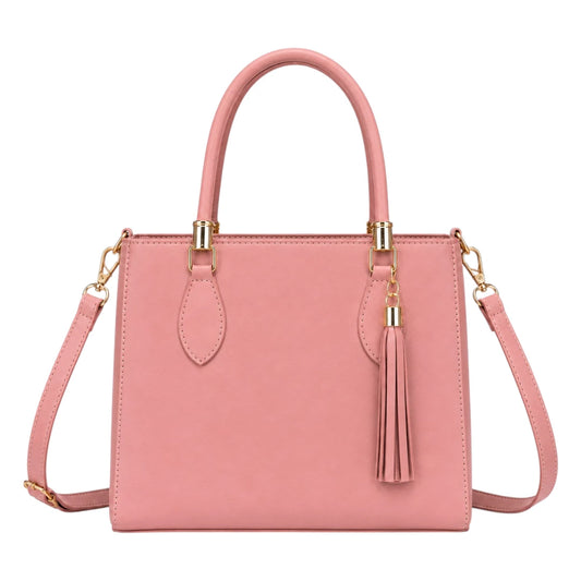 Elvenza Pink Tassel Women’s Structured Handbag