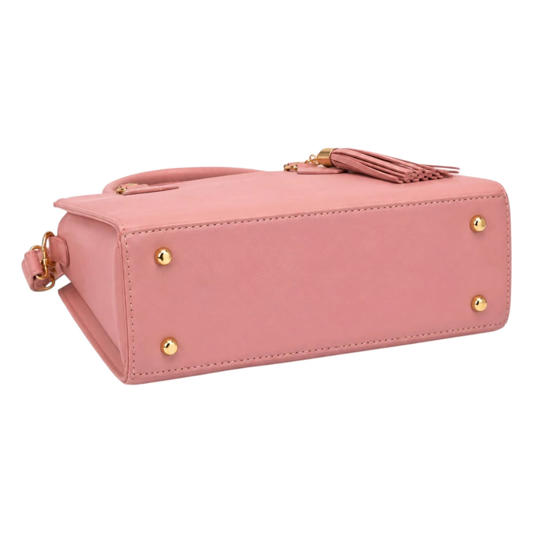 Elvenza Pink Tassel Women’s Structured Handbag