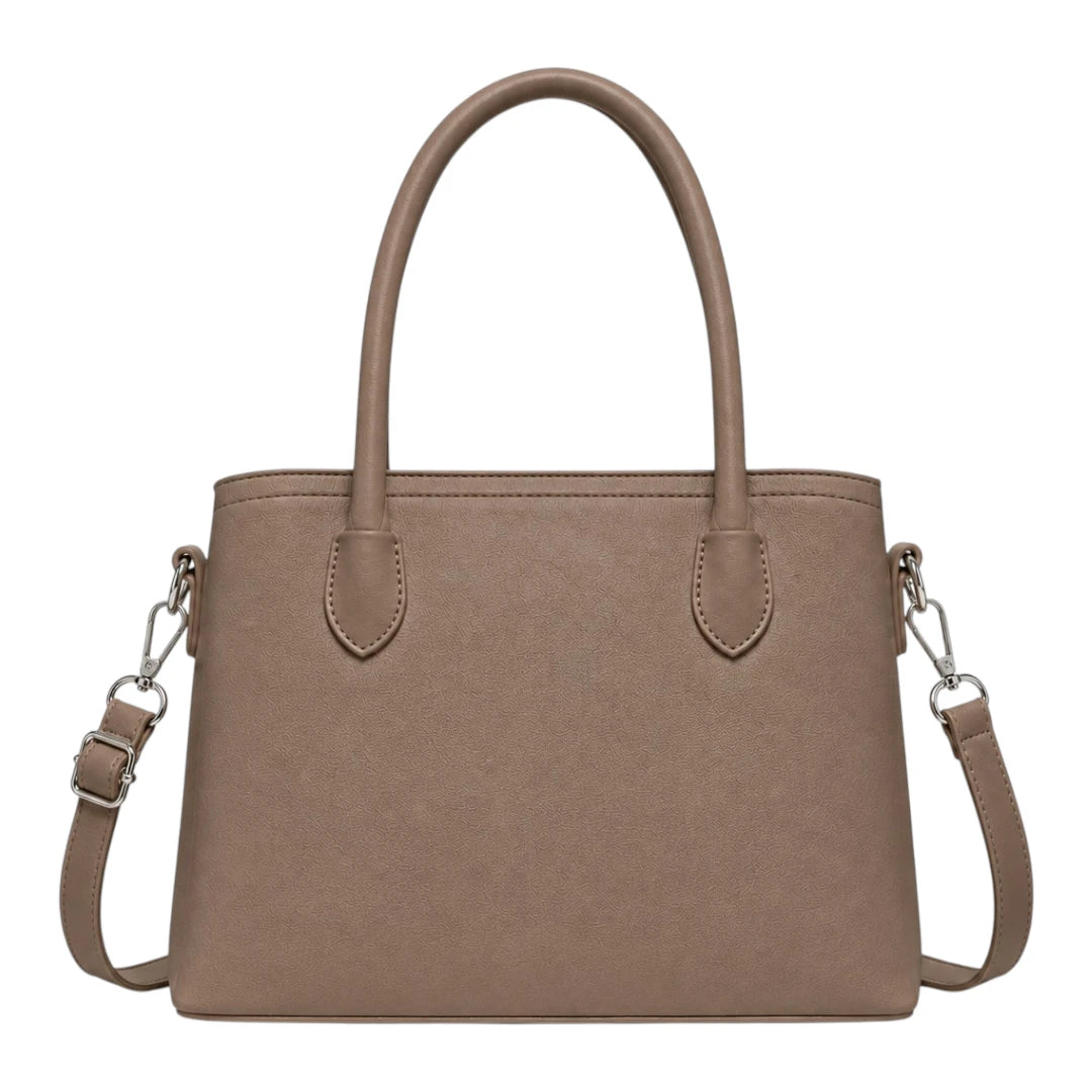 Elvenza Taupe Floral Women’s Structured Handbag