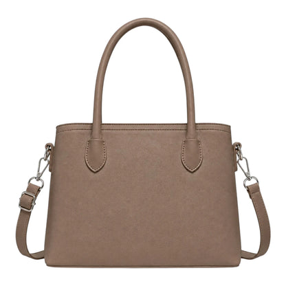 Elvenza Taupe Floral Women’s Structured Handbag