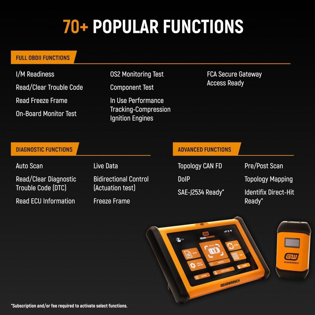 GearWrench GWSMART10 10 " Pro Command Wireless Bi-Directional Diagnostic Tablet with Rapid-Charge Dock