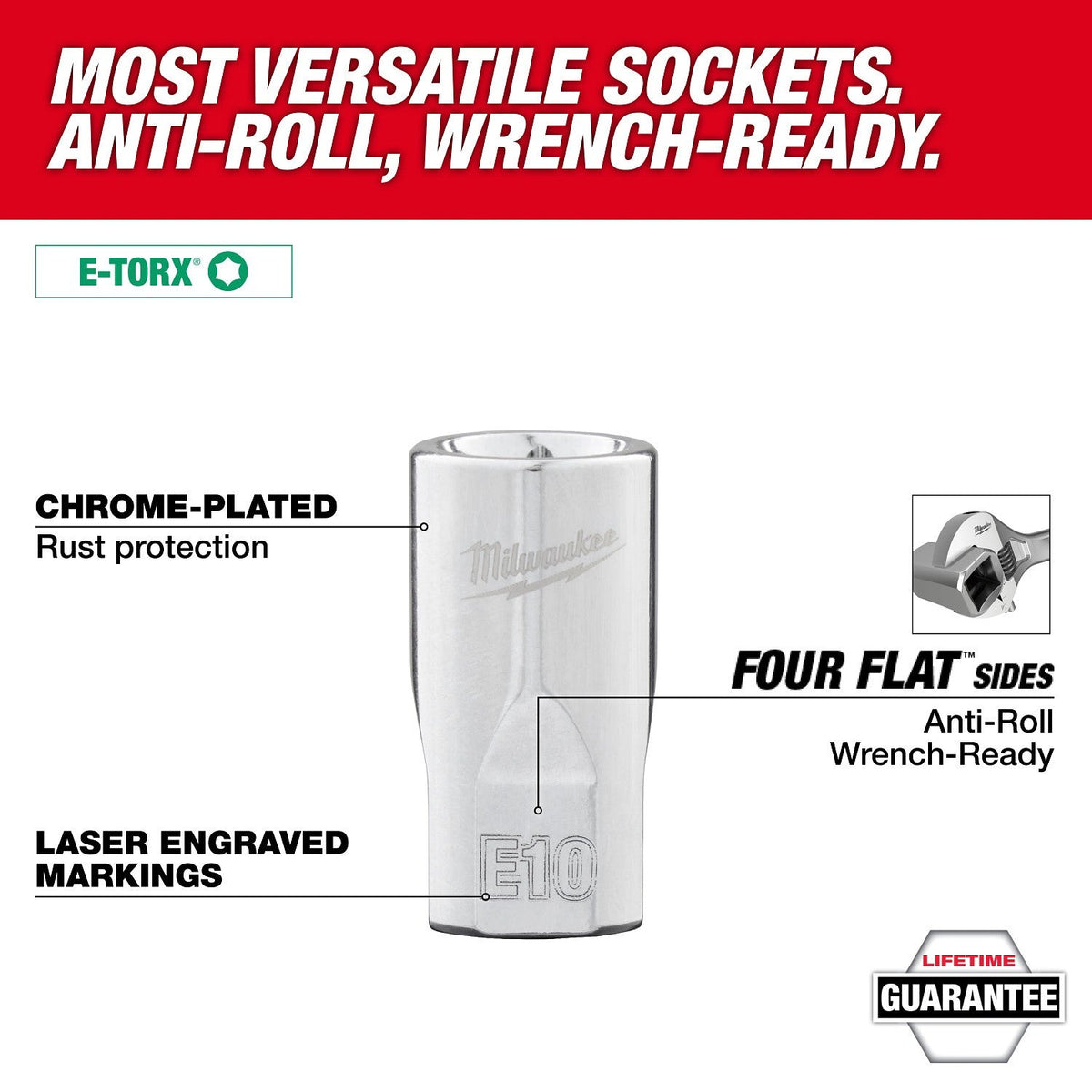 Milwaukee 48-22-9280 1/4"  3/8" 1/2" Drive Bit Socket Set with PACKOUT Organizer (106-Piece)