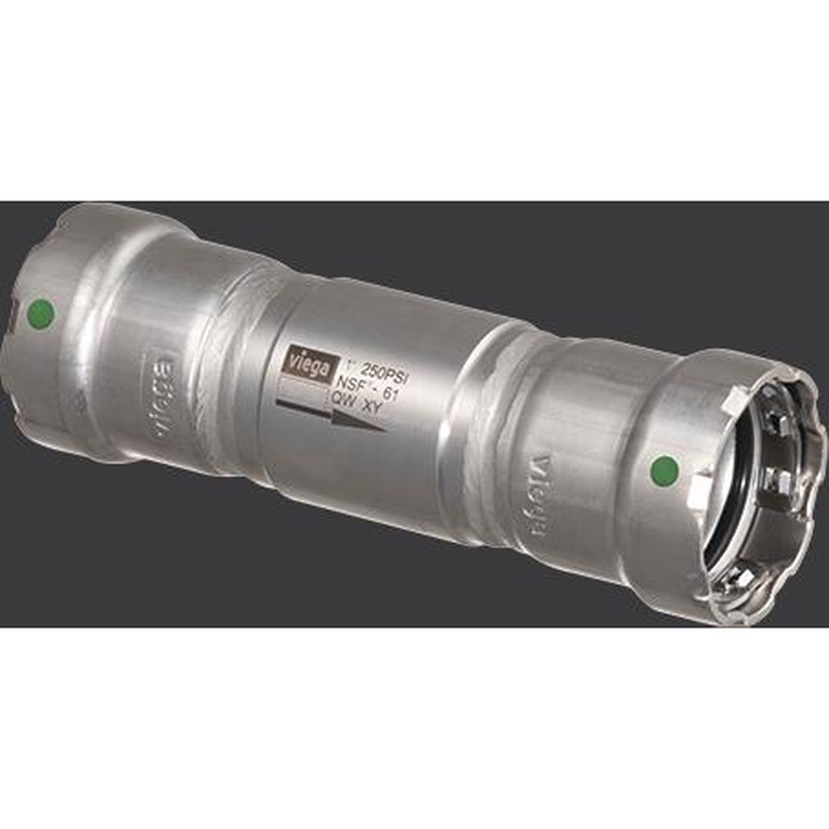 Viega 29075 (5174) MegaPress 316 2 in. x 2 in. Stainless Steel Press Inline Check Valve (1 Each)