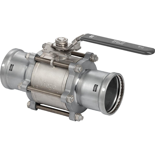 Viega 86655 (4175.8XL) MegaPress 304 FKM 3 in. 3-Piece Press Ball Valve for Stainless Steel Pipe (1 Each)