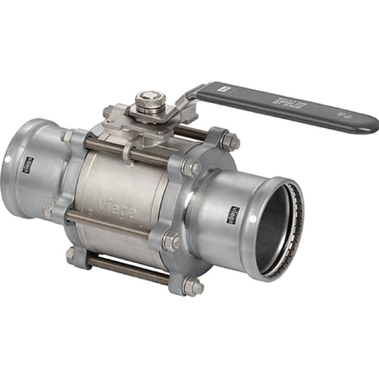 Viega 86690 (5975.8XL) MegaPress FKM 4 in. 3-Piece Ball Valve with Press Ends (1 Each)