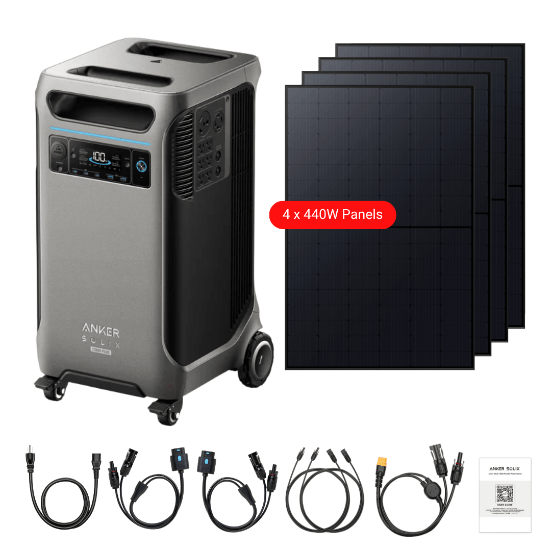 Anker SOLIX F3800 Plus Portable Power Station + 440W Rigid Solar Panels