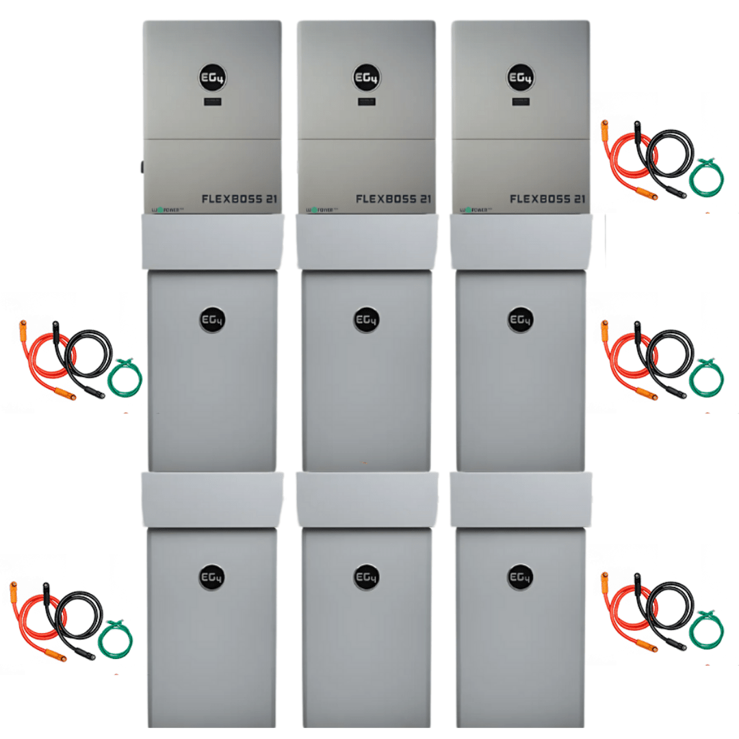 EG4 48V PowerPro LiFePO4 Battery (14.3kWh-85.8kWh) + FlexBOSS21 16kw 48V Split Phase AC Hybrid Inverter