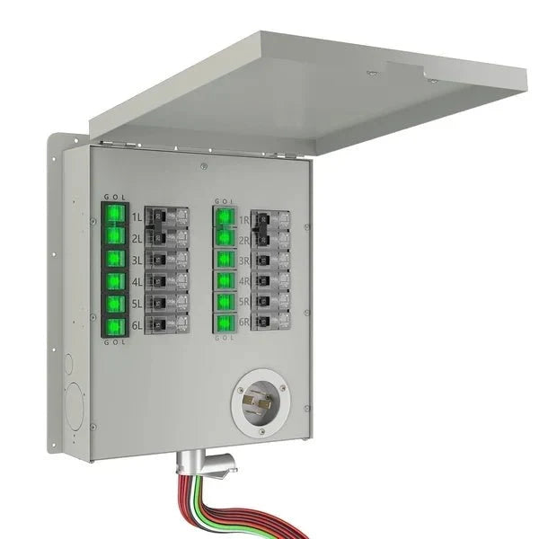 Natures Generator 12-Circuit 120/240V 30A Non-Automatic Power Transfer Switch + 30A Inlet Box
