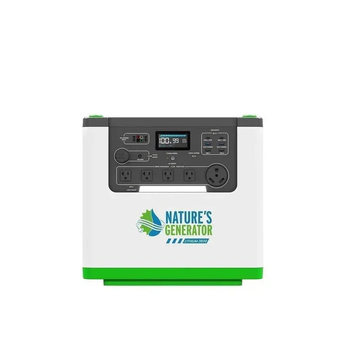 Natures Generator Lithium 3600 Solar Generator + 200W Folding Solar Panel