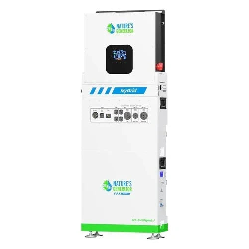 Natures Generator MyGrid 10K Solar Generator With 4 x 410W Rigid Solar Panels + 50A Automatic Transfer Switch