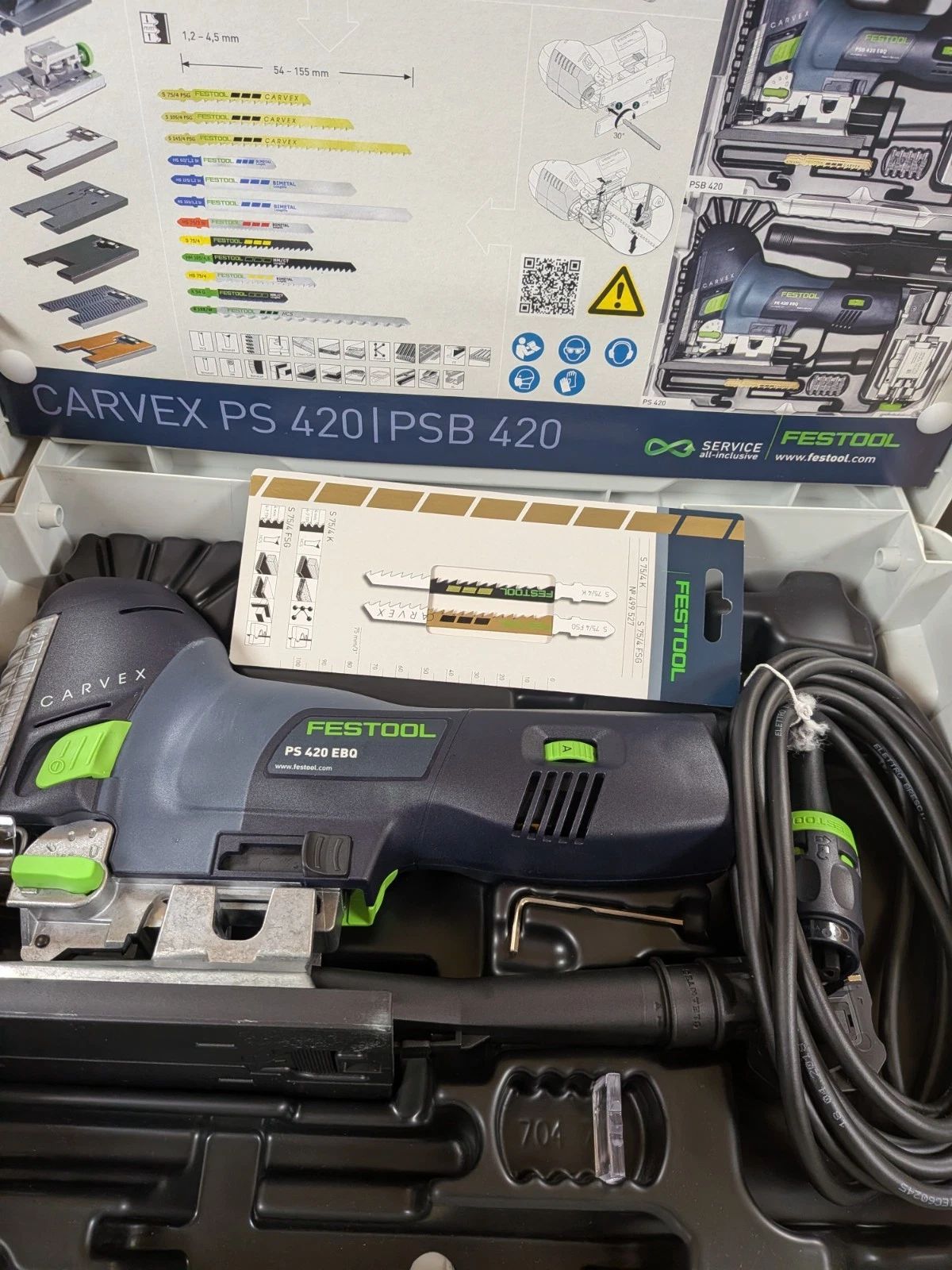 Festool 561590 Pendulum Jigsaw Carvex PS 420 EBQ-Plus GB 240V