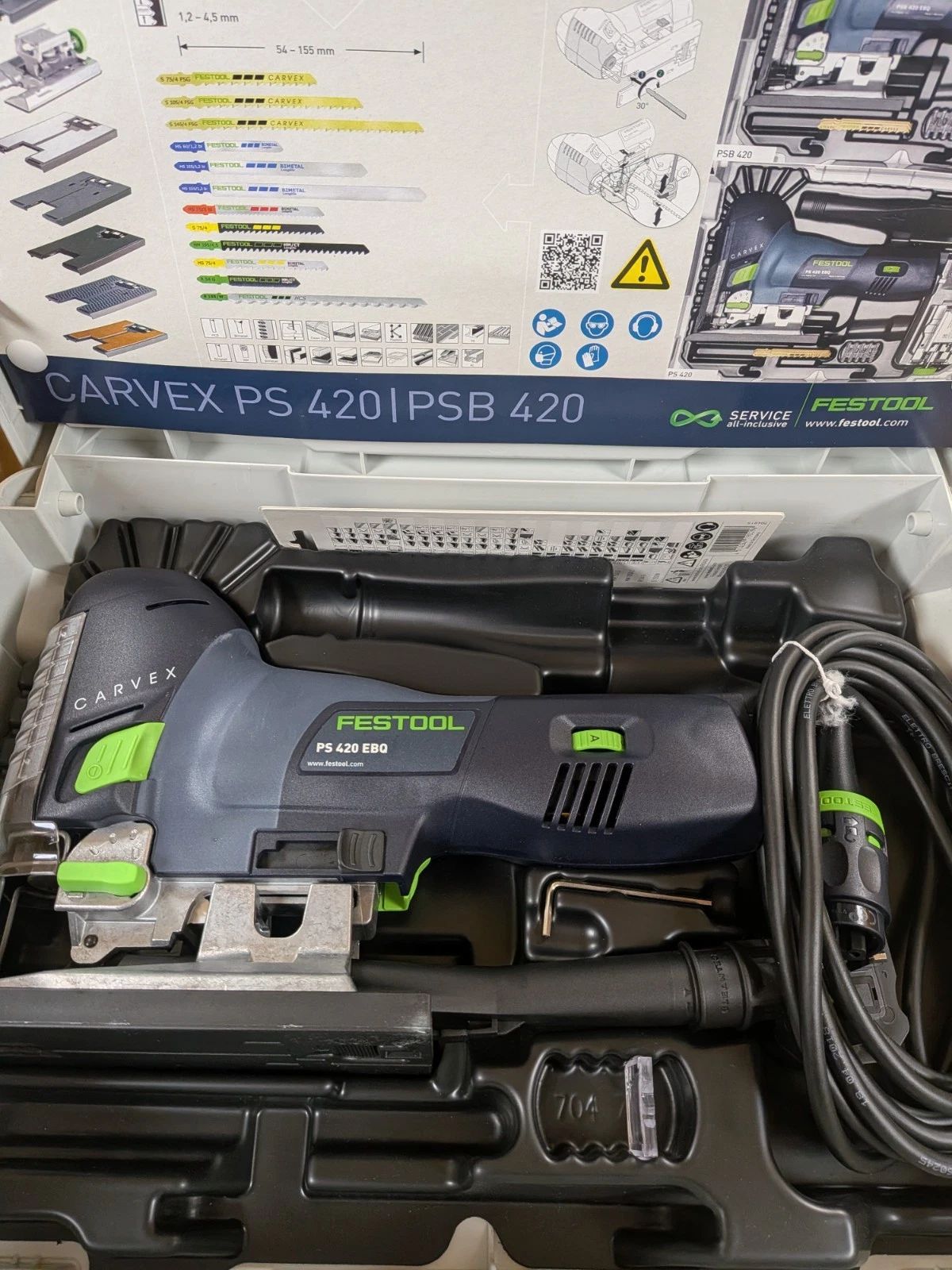 Festool 561590 Pendulum Jigsaw Carvex PS 420 EBQ-Plus GB 240V