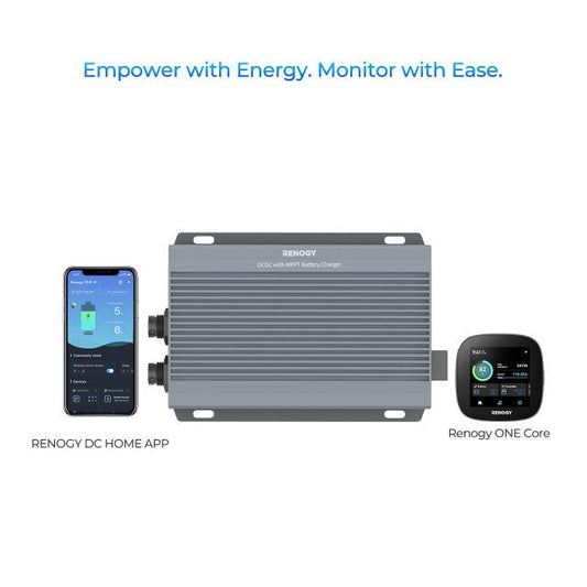 RENOGY 12V/24V IP67 50A DC-DC Battery Charger with MPPT + Renogy ONE Core