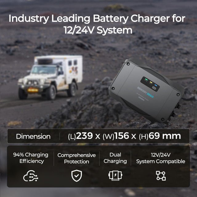 Renogy REGO 12V/24V 30A DC-DC Battery Charger
