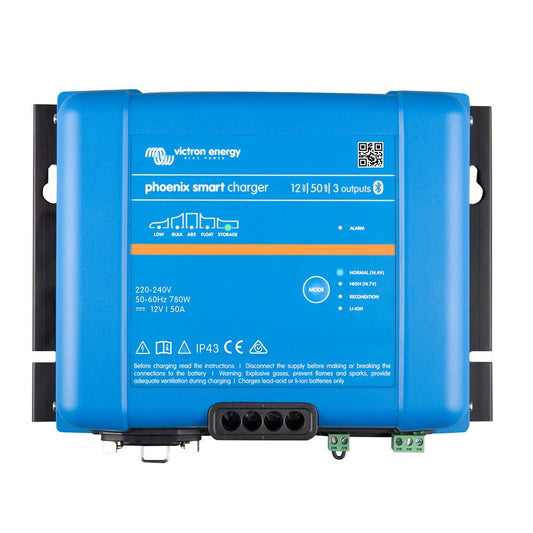 Victron Phoenix Smart IP43 Charger 12/50 (3) 120-240VAC Requires 5-15P Mains Cord
